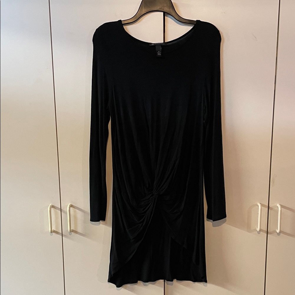INC International Concepts Black Twist Front Tunic